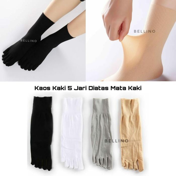 [] Kaos Kaki Wanita 5 Jari Stocking Tipis Diatas Mata Kaki Five Toe Socks