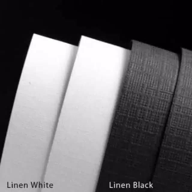 [] kertas linen putih