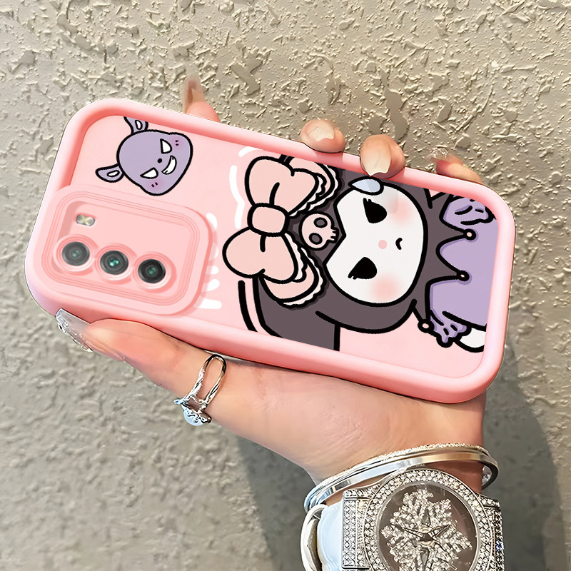 Casing Hp untuk POCO M3 Case Bow Doll pink  Kasing silikon cocok pria dan wanita Cesing Kesing Softc