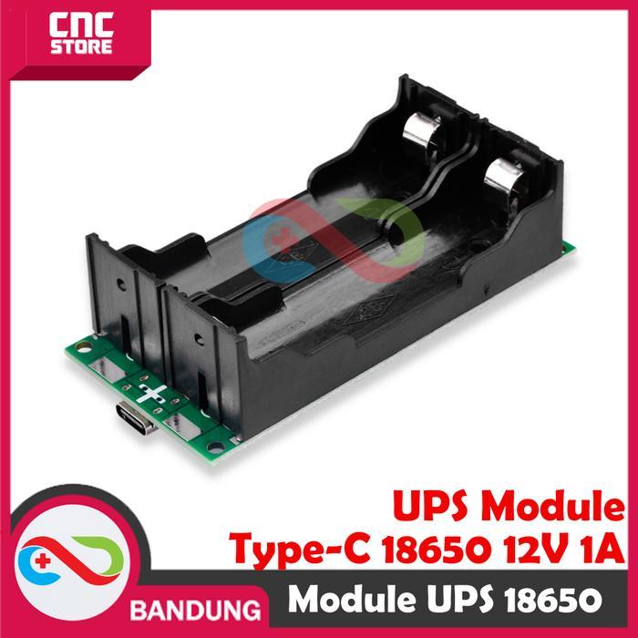 UPS MODULE 18650 12V 1A TYPE-C CHARGE DISCHARGING