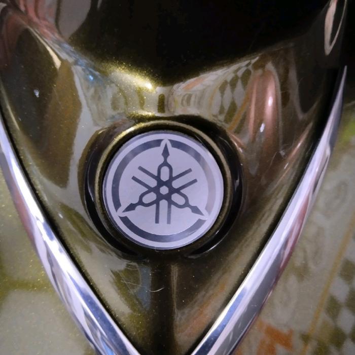 Emblem yamaha OK garansi yamalube at STAINLESS mio sporty mio smile mio ZR