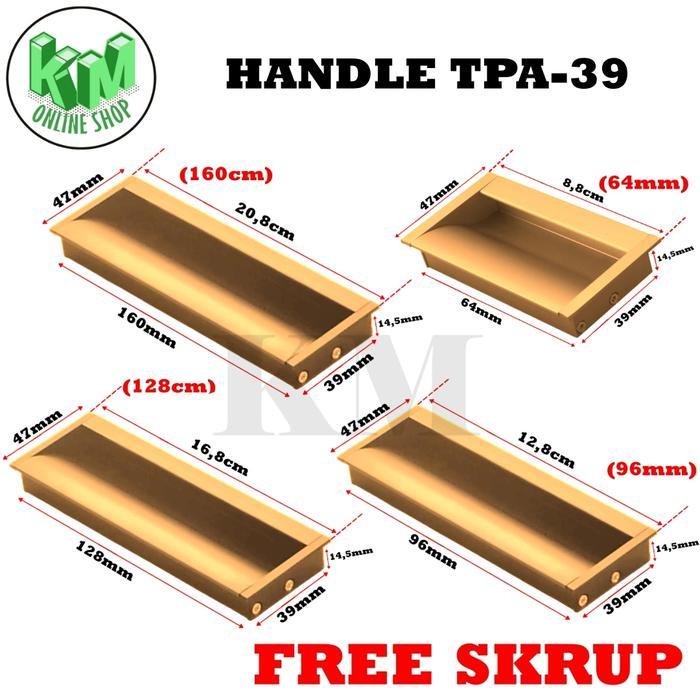 "New" TARIKAN LACI TANAM / HANDLE LACI TANAM TPA 39 BLACK DAN GOLD HUBEN