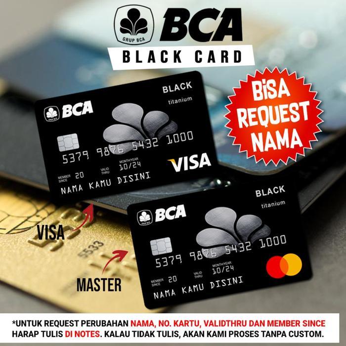 BCA Black Card Edition Emoney Flazz BCA Gen 2 Brizzi Tapcash Custom Bisa Request Nama Visa Master