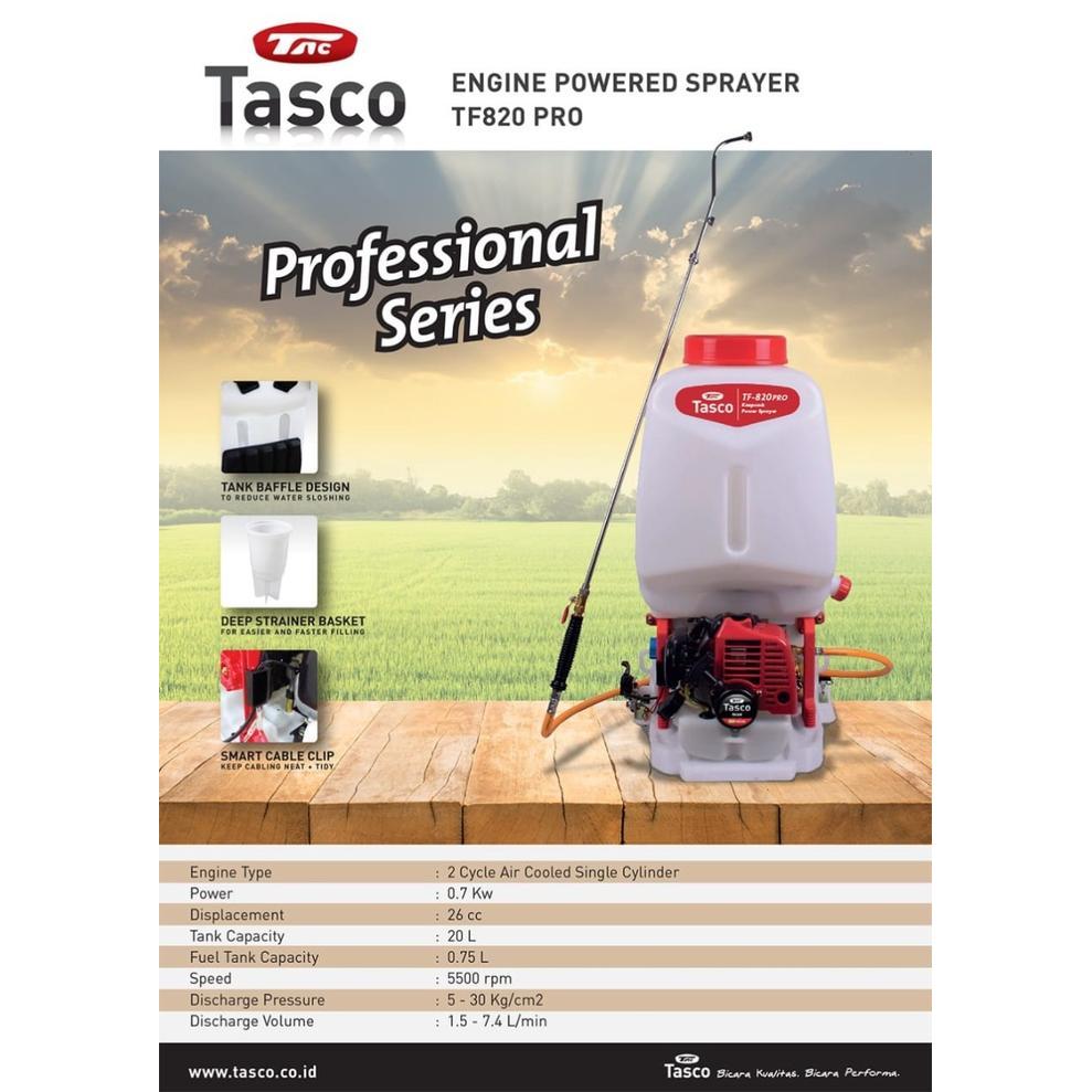 SPRAYER TASCO TF 820 PRO / MESIN SEMPROT HAMA TASCO TF 820 PRO