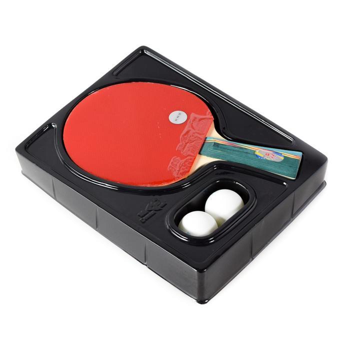 Azko Double Fish Set Bat Tenis Meja 1A-C Bat Ping Pong Perlengkapan Tenis Meja Alat Olahraga Bet