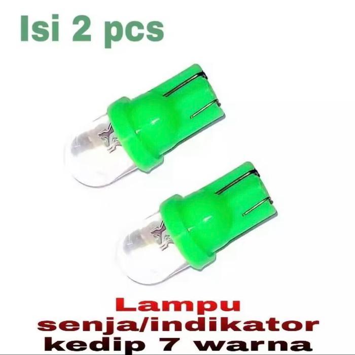 2 Buah Lampu Senja Kedip 7 Warna Bisa Untuk Spedometer Motor / Indikator Gigi / Lampu Senja Dll -