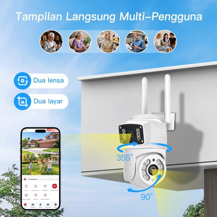 Best Seller [Wifi Cctv] V380 G5A Di Luar Ruang Outdoor Dual Lens Cctv Camera Hd 6Mp Wi-Fi Multi