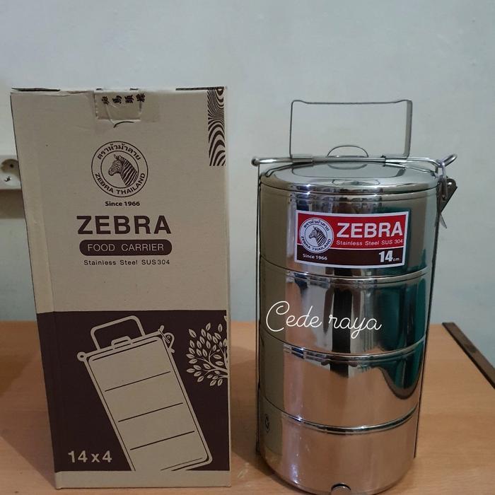 Rantang zebra stainless model jepit 14 cm x 4