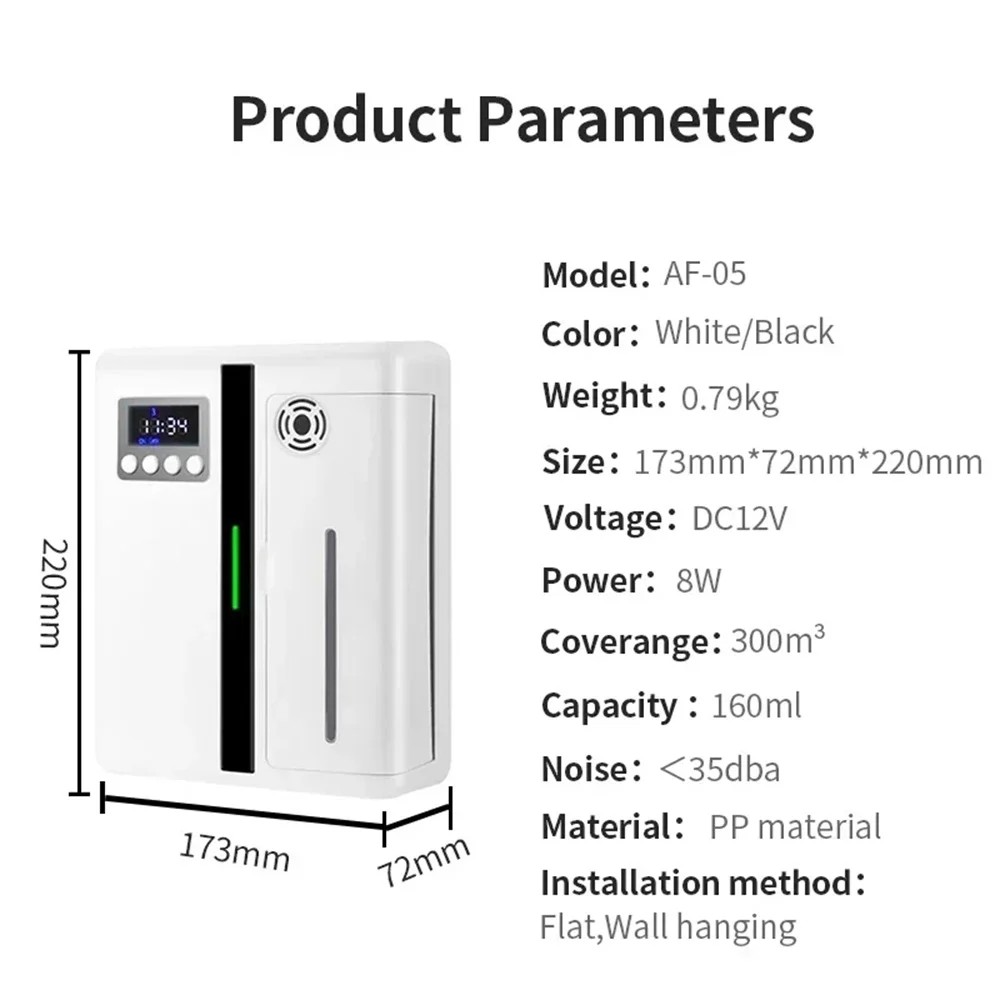 160ml Scent Machine Diffuser Bluetooth Coverage 300m Fragrance Machine Smart Scent Diffuser For