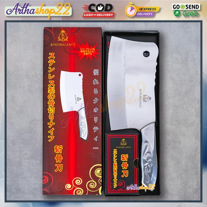 Best Seller Pisau Dapur B018 Luji Ganom Stainless Steel Chopper Cleaver Chinese Chef Knife Alat