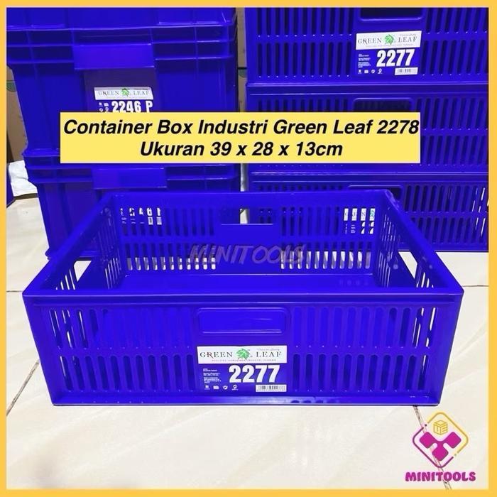 Green Leaf 2277 Container Box Industri Keranjang Container Berlubang