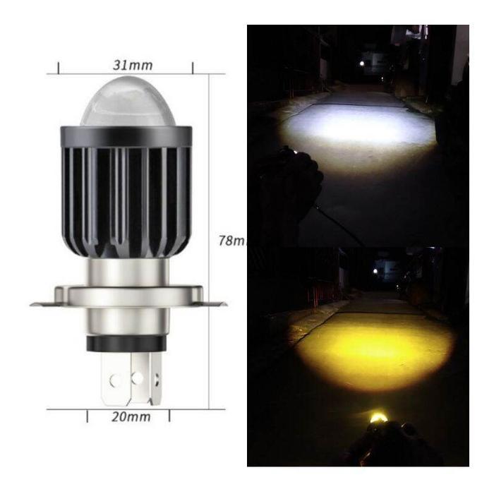 "New" Lampu LED Laser D2 High Low H4 2 Warna Laser D2 Lampu Utama