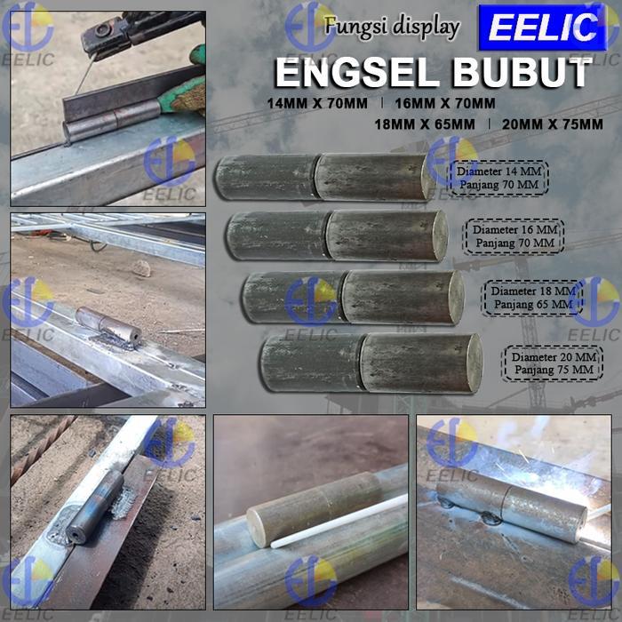 "New" EELIC ENB- Engsel Bubut Engsel Pagar Besi Dengan Diameter 14MM, 16MM, 18MM, 20MM