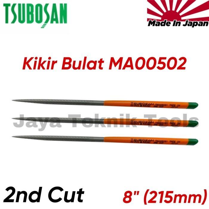 Kikir Bulat Tsubosan Ma 00502 2Nd Cut Round File Jepang Besi 8 Inch
