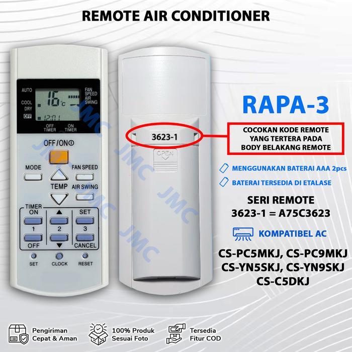 "New" Varian Remote AC Pengganti Remot AC 4461 4185 A75C3865 3623-1 A75C3623 4161 A75C3269 A75C4157