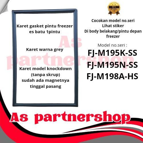 karet magnet kulkas freezer es batu 1pintu model fj-m195,fj-m198 original 100%