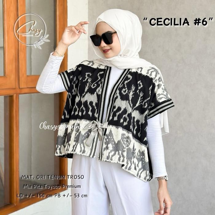 Chasy Cecilia Outer Pita Tenun Etnik Cardigan Bolero Atasan Original Batik Unik Wanita Pasti Promo