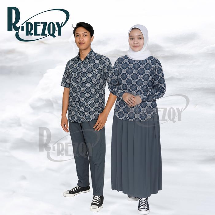 R Rezqy - Baju Kemeja Batik Seragam Sekolah Sma Lengan Panjang Lengan Pendek Baju Batik Sekolah Sma