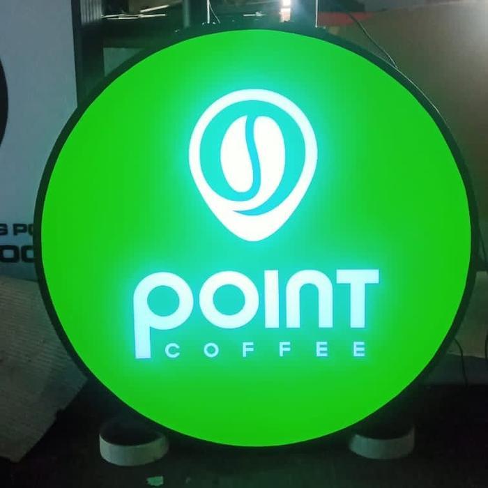 Neon Box 2 Sisi Bulat Diameter 50