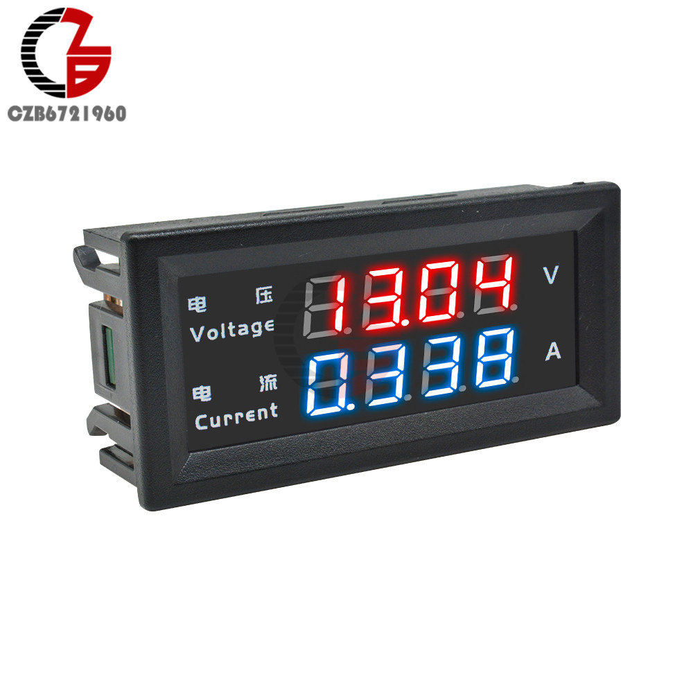 BELI SEKARANG Voktta M4430 DC 100V 200V 10A Electronic Digital Voltmeter Ammeter 0.28'' LED Display 