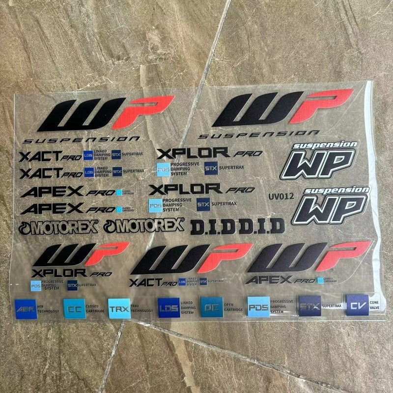 NEW WP Motorcycle Shocker Stickers WP Suspension Fork Damper Decal MotorBike Accessories For Ktm