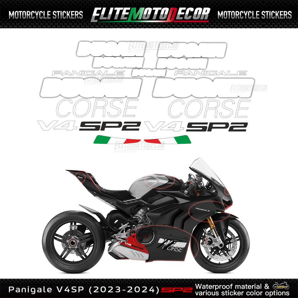 Motorcycle Fairing Shell Sticker Full Vehicle Decal Panigale V4SP2 LOGO Stickers For Ducati Panigale