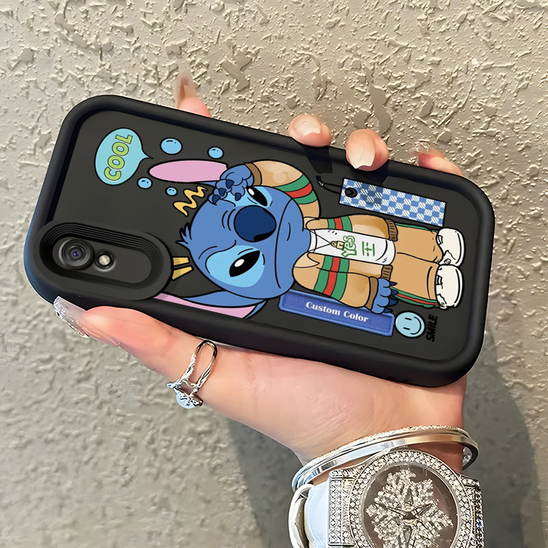 Casing Hp Untuk Xiaomi Redmi 9A Redmi 9i Redmi 9T Redmi 9 Power Case Stitch Biru Kasing Premium Matt