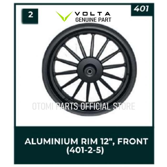 VOLTA ORIGINAL - VELG PELEK DEPAN MOTOR LISTRIK VOLTA 401 VIRGO MANDALA