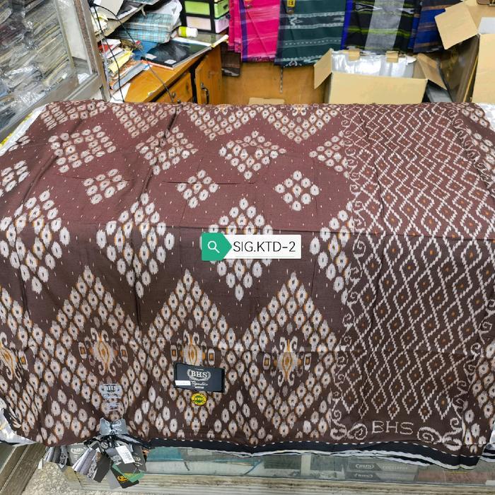 Bisa Cod - Sarung Bhs Signature Silver Ktd Kawung Sutra Mewah Elegant