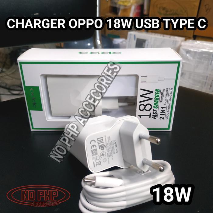 CHARGER OPPO (18W) A52 A92 A53 A33 FAST CHARGER ORIGINAL 100% (USB C)
