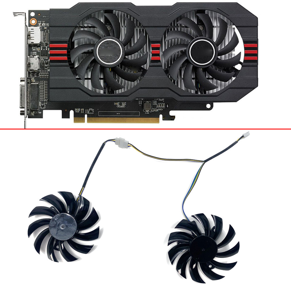 2PCS NEW 75MM Cooling Fans GTX 750Ti RX 560 GPU FAN For ASUS GTX750Ti-OC-2GD5 Video Cards Graphics