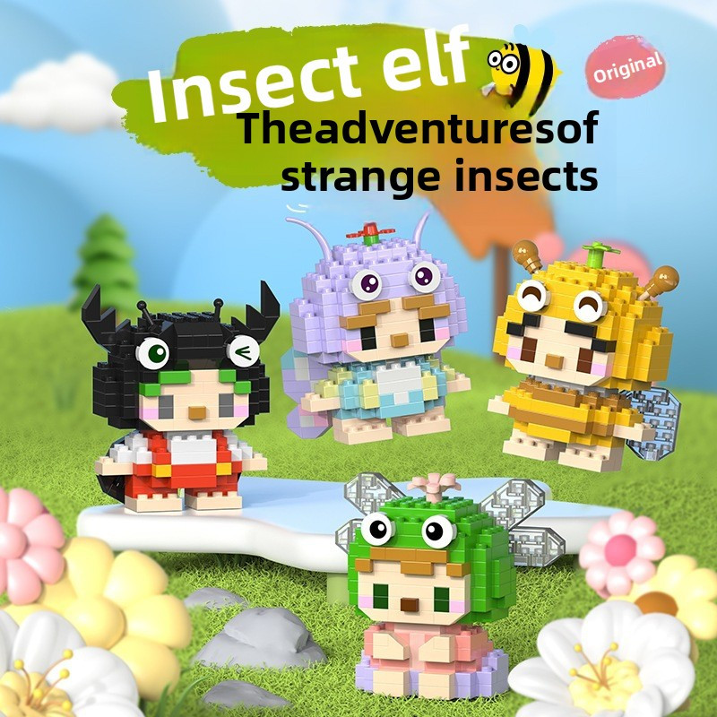 Animal Cat Bricks Constructor Set Micro Building Blocks Children Toy Adult Particle Building Block