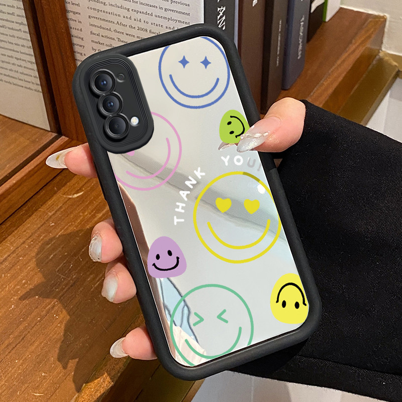 Casing Hp OPPO Reno 4 4G Reno4 Reno 4 5G Case Casing Kematian Smile Emoji Tas Pola Kasus cermin tang