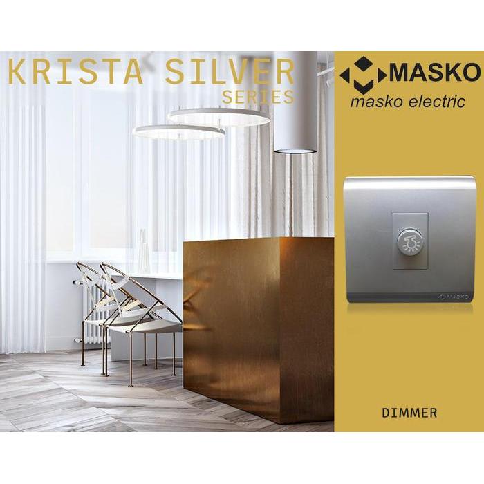 TERBARU MASKO IB SAKLAR DIMMER SILVER K - SV 235 KRISTA DIM LAMPU SNI ORI BISA GRAB