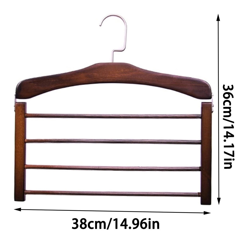 Solid Wood Clothes Drying Rack Wardrobe Storage Multi-function Solid Wood Trouser Towel Rack Home
