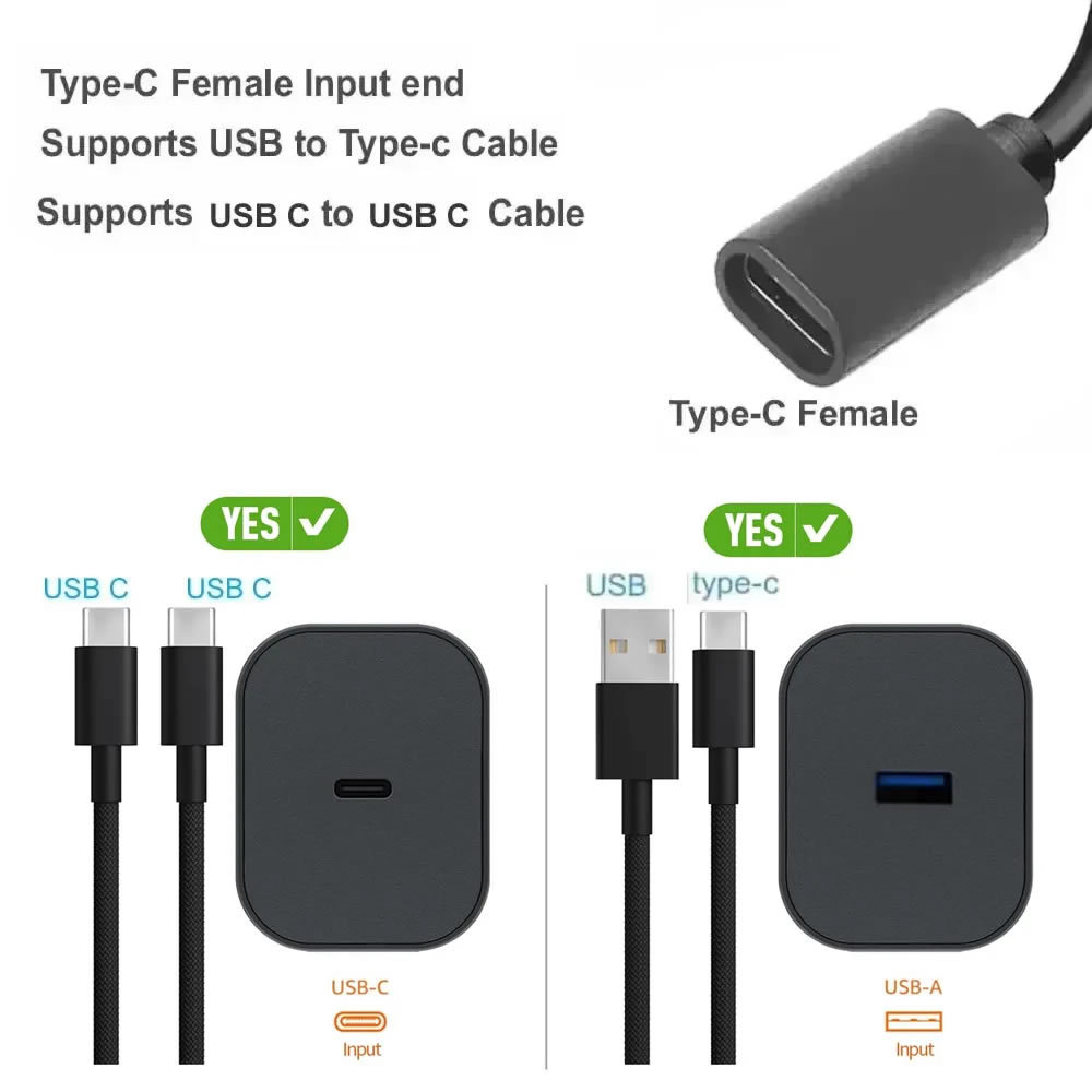 USB Type-C Charging Cable Adapter FOR PSP, USB C PD Charger Cord to DC Jack Plug For