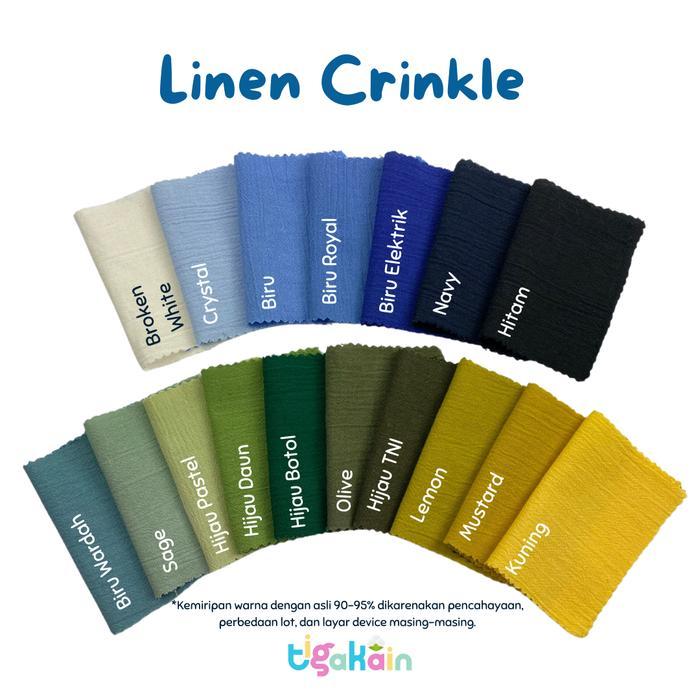 1 Meter Kain Linen Crinkle / Linen Crincle