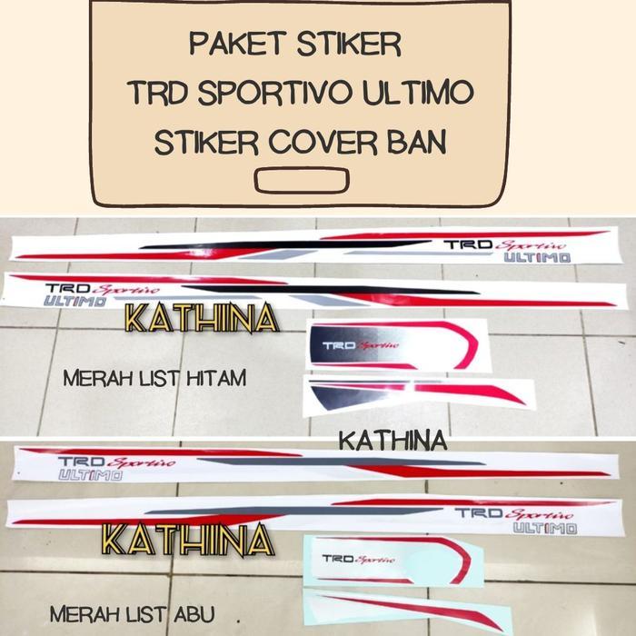 Paket Stiker Body Trd+Stiker Cover Ban Mobil Rush 2014-2017 Sticker