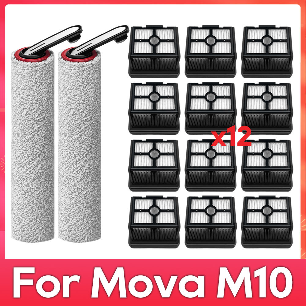 Fit For Mova M10 Roller Soft Brush Filter Vacuum Cleaner Accessories Parts