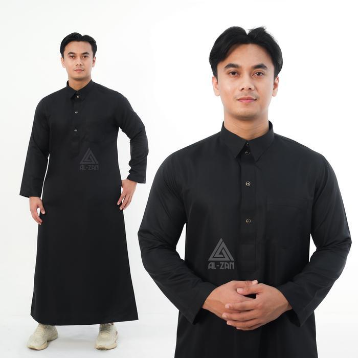 jubah Slimfit ATQIA jubah gamis pria muslim slimfit jubah gamis pria lengan panjang Bordir busana