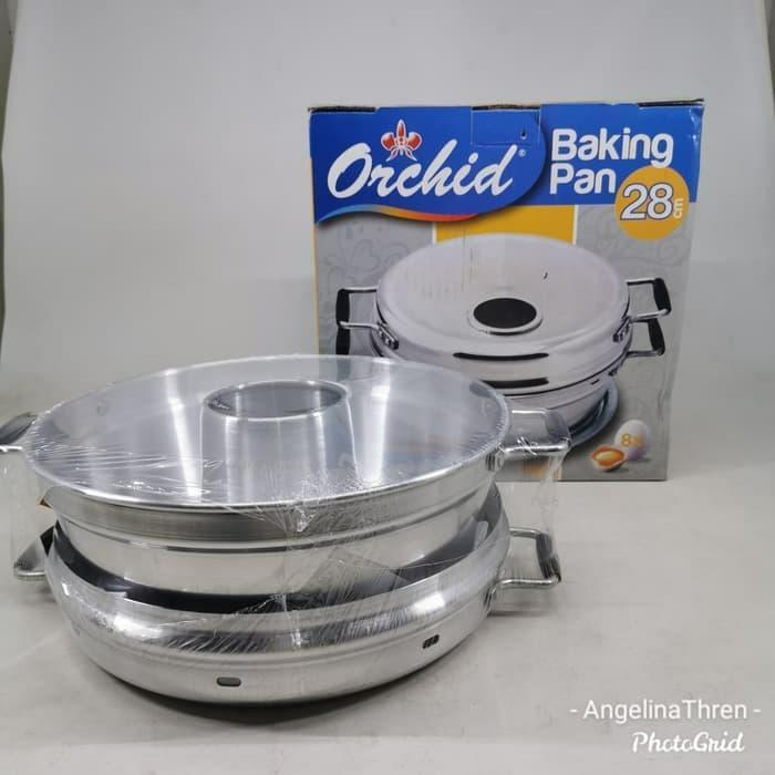 Baking Pan 8 telur 28CM Orchid - Bakingpan 28cm alumunium