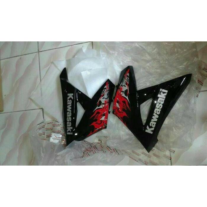 Fairing Bawah New Ninja Rr Hitam List Batik Merah 2013