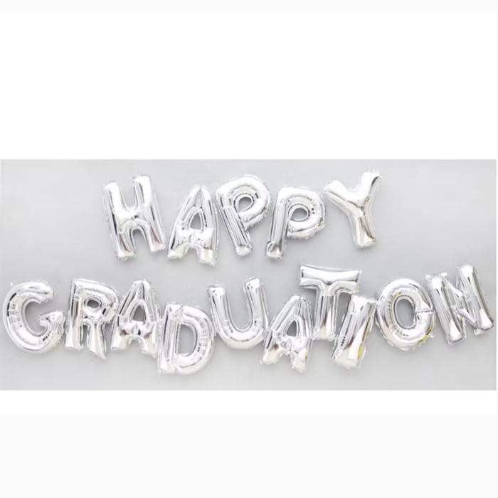 Balon foil tulisan happy graduation