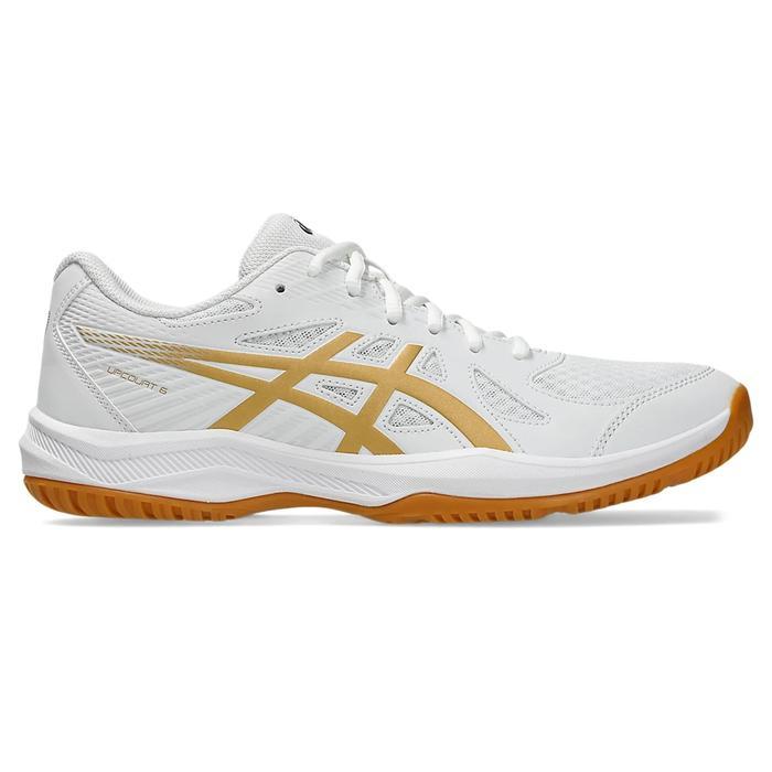 Sepatu Voli ASICS Upcourt 6 White Pure Gold