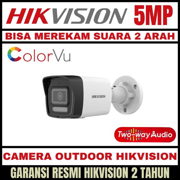 camera cctv hikvision 5mp outdoor colorvu audio two way suara dua arah kamera cctv