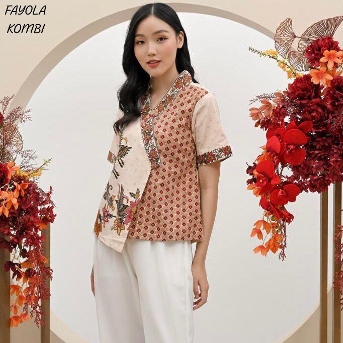 Fayola Blouse Wanita Atasan Wanita Atasan Wanita Blouse Batik Wanita Atasan Batik Wanita Kimono