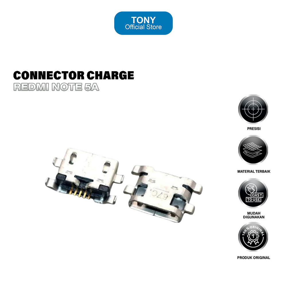 KONEKTOR CAS REDMI NOTE 5A ORIGINAL - SOCKET CHARGER REDMI NOTE 5A