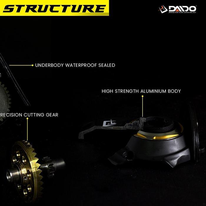 Grosir Reel Pancing Daido Queen Sea Sw 6000 / 8000 Saltwater (8+1Bearing) Jigging Power Handle