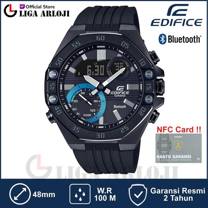 ASLI EDIFICE ECB-10PB-1ADF Jam Tangan Pria Bluetooth Hitam ECB10PB ECB10 ECB-10PB-1A READY STOCK