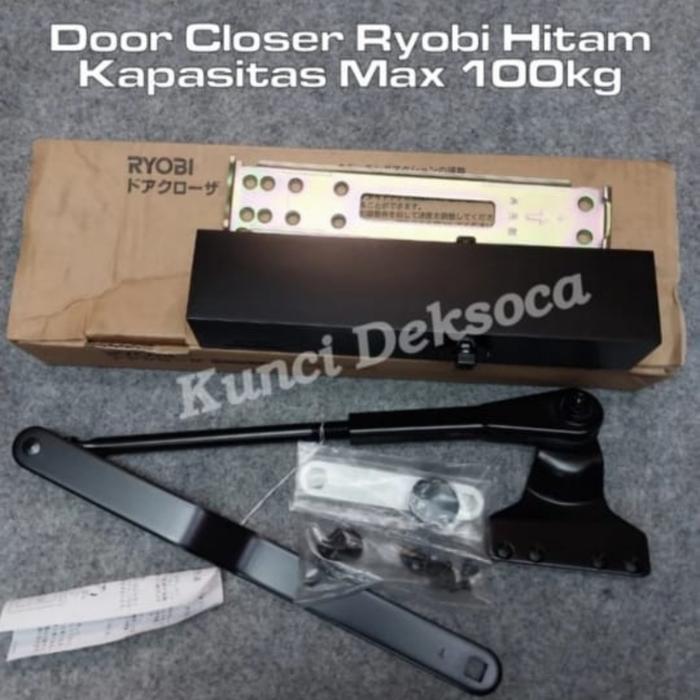 Terlaris Door Closer Ryobi Hitam / Dcl Ryobi Kapasitas Max 100Kg Black Series